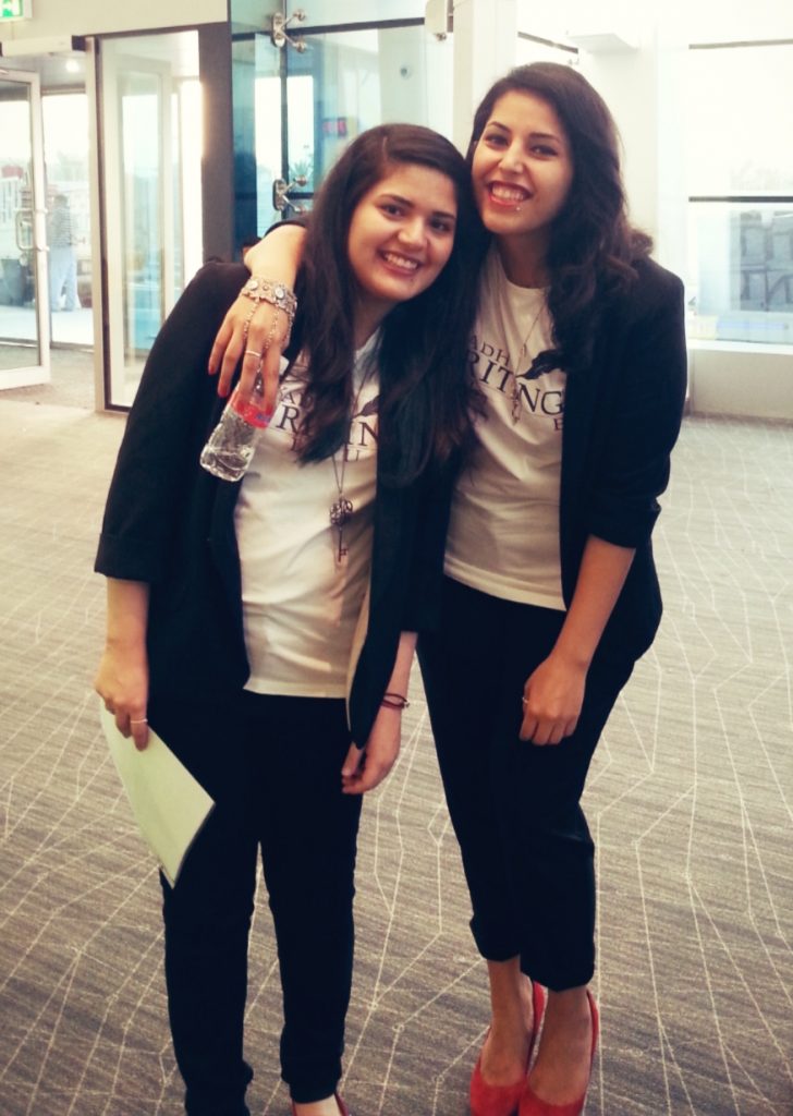 Riyadh Writing Club founders Hala Abdallah and Mashael Alblehed
