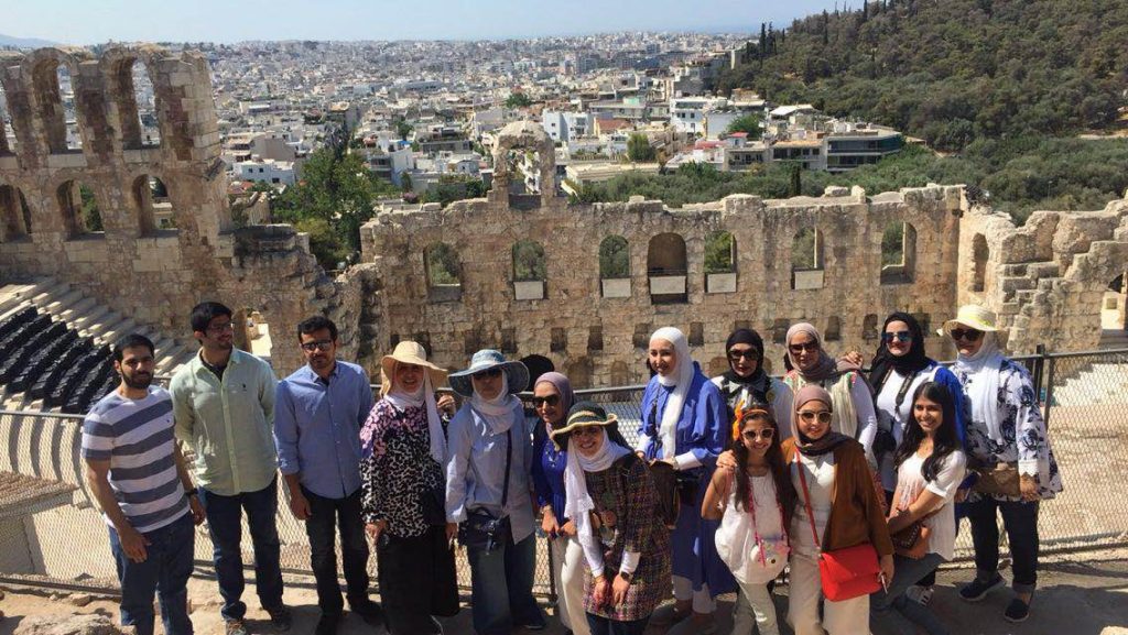 Huroof Cultural Center members on an excursion organized by the club