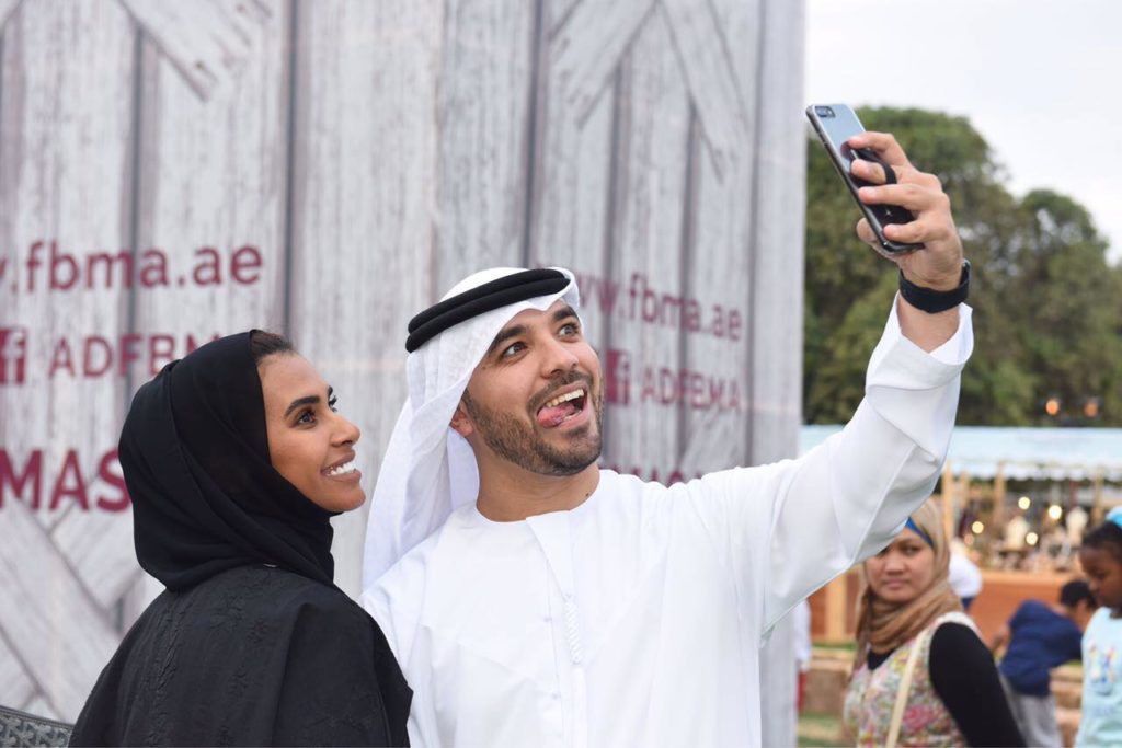 Khalid and Salama posing for a picture. 