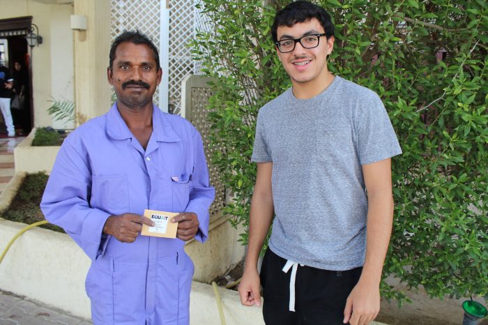 Equait hosts a Ramadan food drive every year for guest workers. Photo courtesy of Faisal al-Fuhaid and Leanah al-Awadhi.