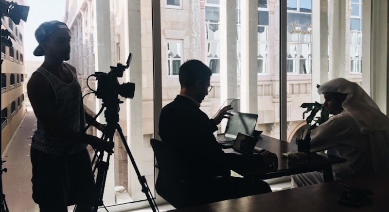 Filming a video for Gray Area (Sarah Nawaf)