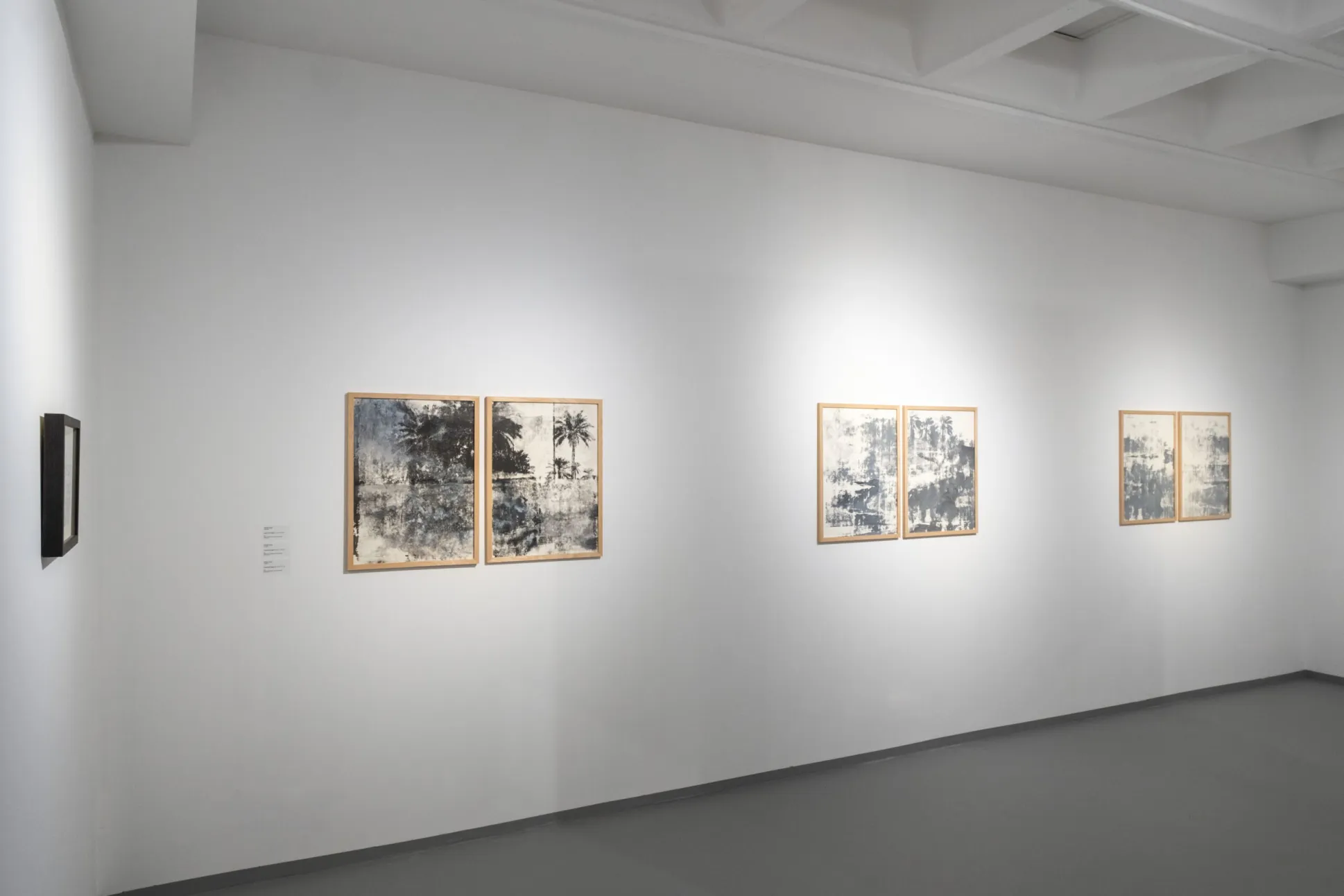 The “Evaporated Elegies” series in the “Gentle Porosities” exhibition, October 2024. (Courtesy of Hunna Art)