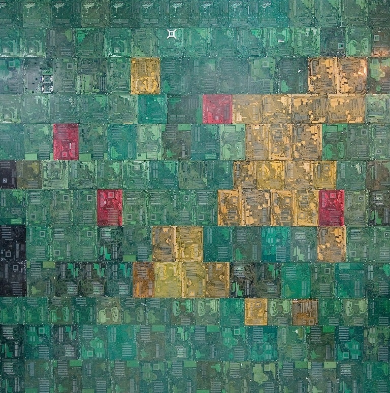 Shaikha Al Mazrou, ‘Circuit Boards’, 2011. Mixed media. (Courtesy of the artist and the Lawrie Shabibi Gallery, Dubai)