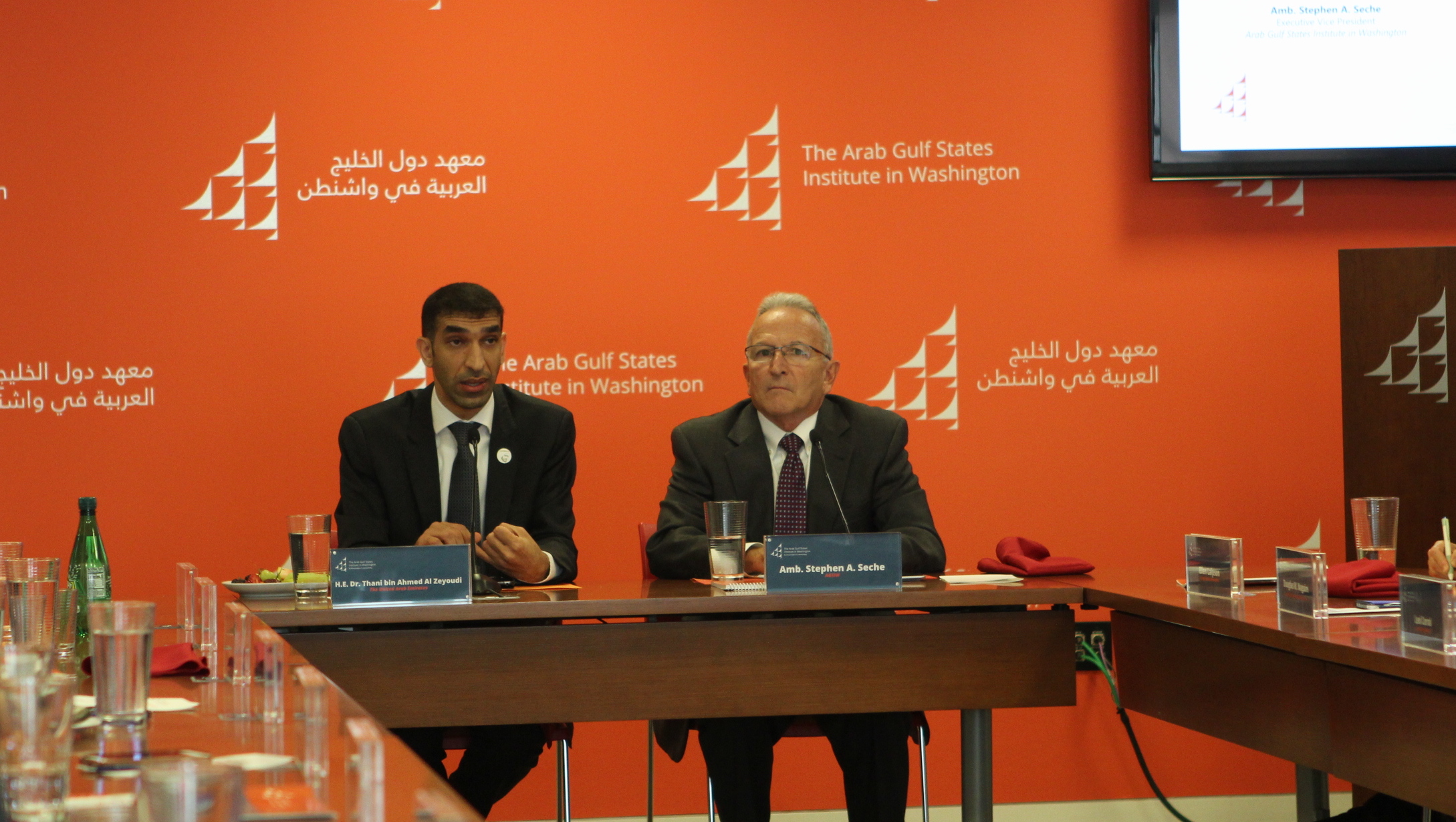 Thani bin Ahmed Al Zeyoudi and Stephen Seche
