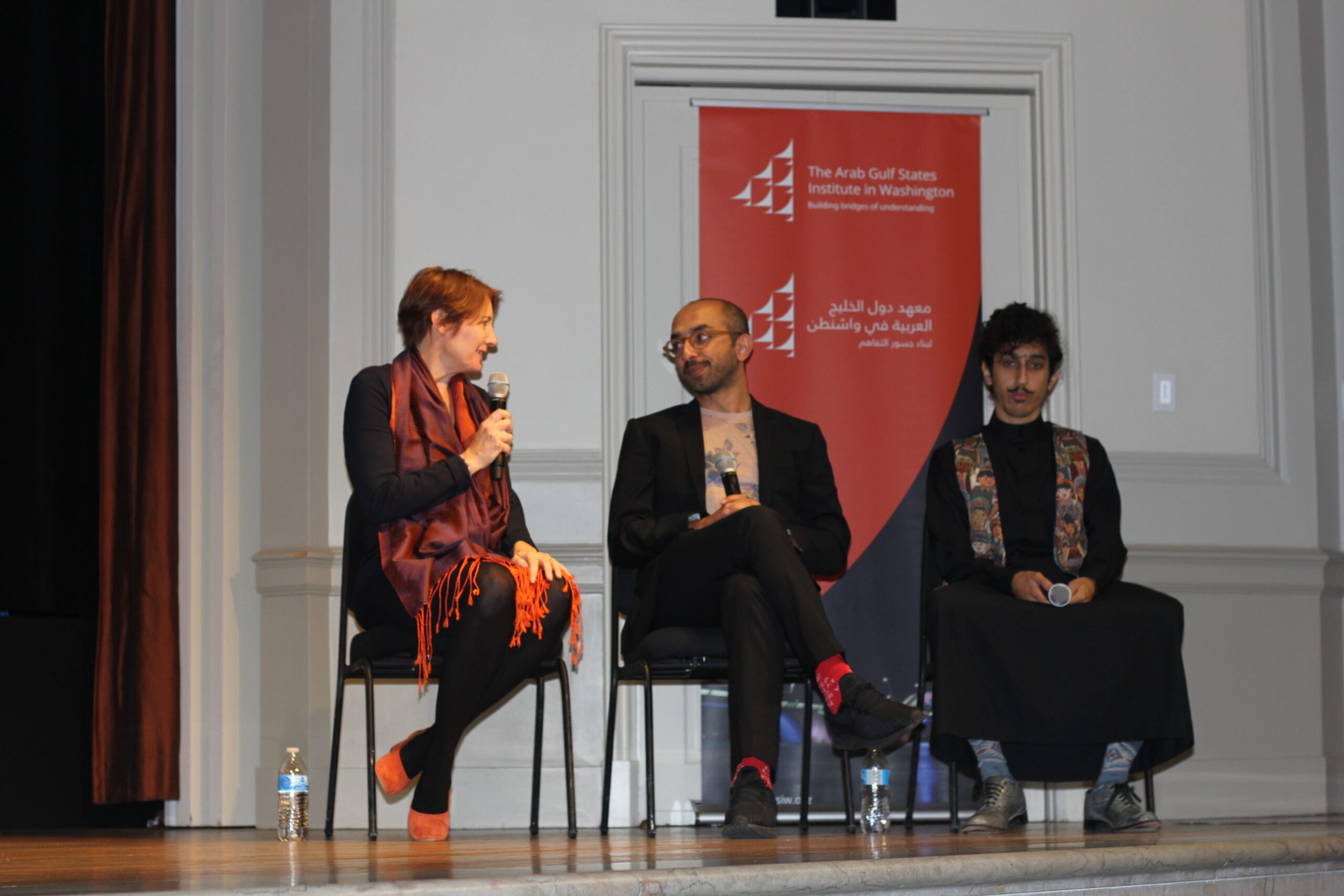 Kristin Smith Diwan and Saudi filmmakers Meshal Al Jaser and Ali Al Sumayin