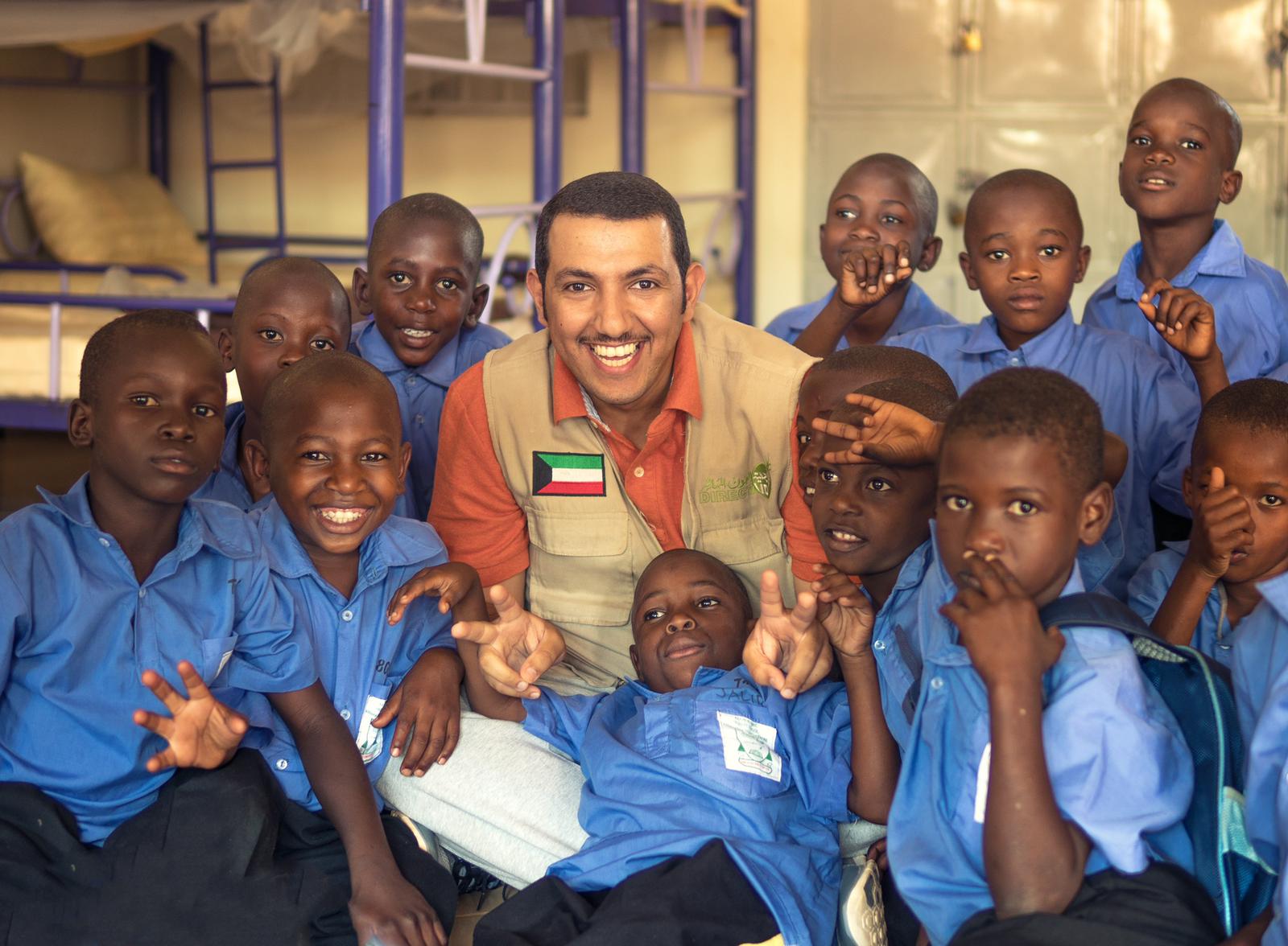 Mohammad Al-Hussainan visits an orphanage. (Abdullah Alshaiji)