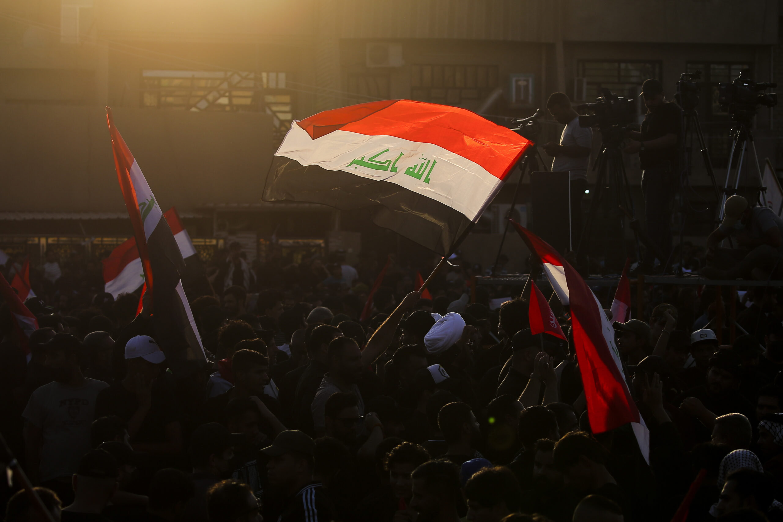 Iraqi Coordination Framework supporters attend a rally outside the assembly building in Baghdad, Iraq, Aug. 12, 2022. (AP Photo/Anmar Khalil, File)