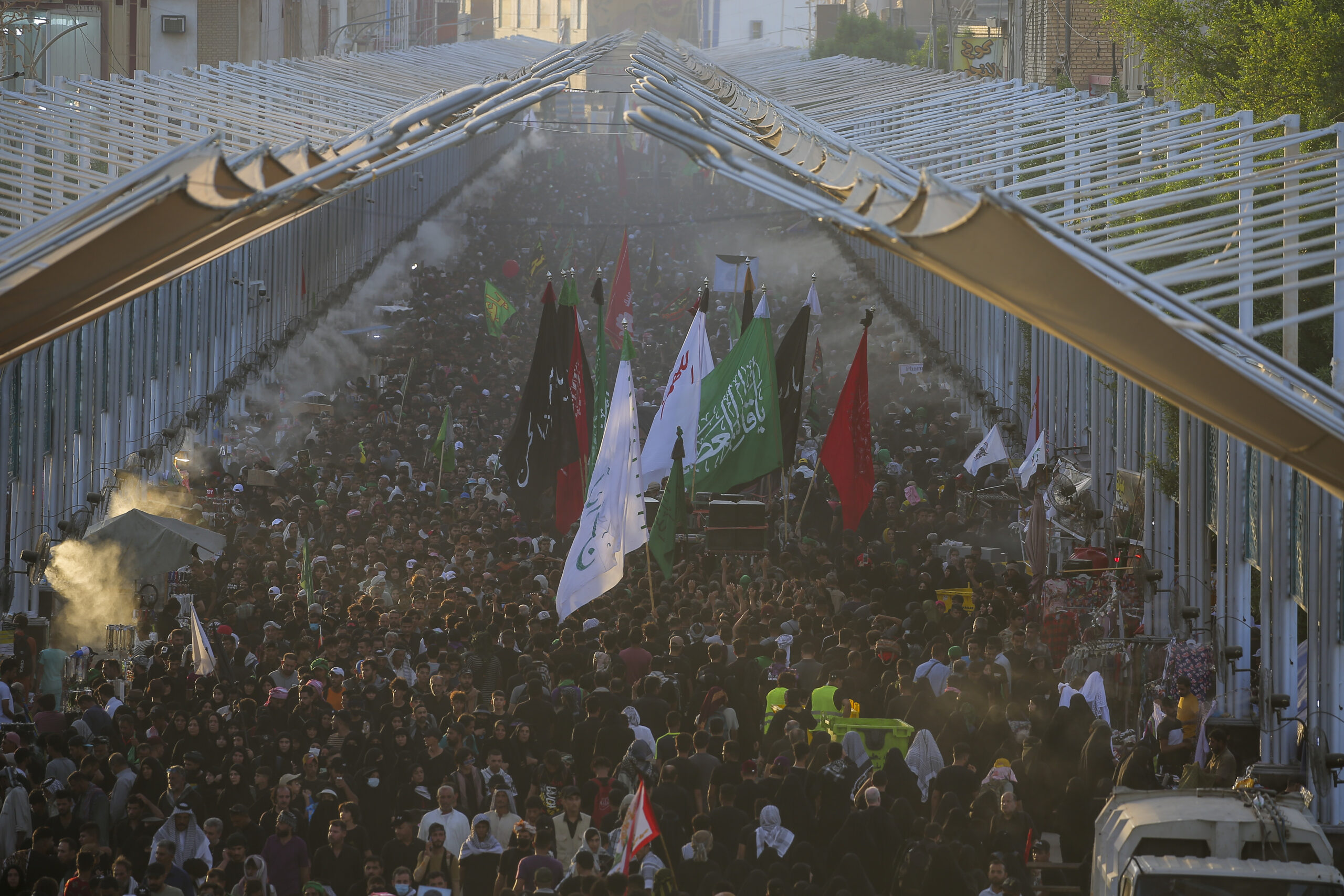 Shia pilgrims arrive in Karbala, Iraq, to mark the holiday of Arbaeen, Sept. 14.