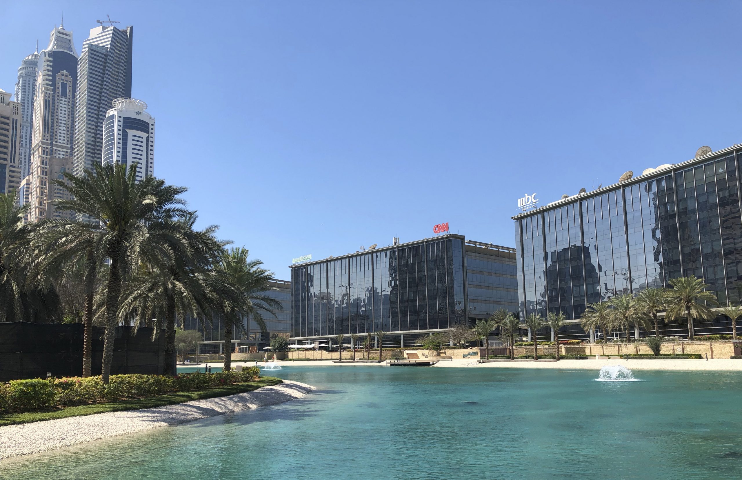 A general view of the MBC building in Media City in Dubai, United Arab Emirates, March 5, 2018. (AP Photo/Kamran Jebreili)