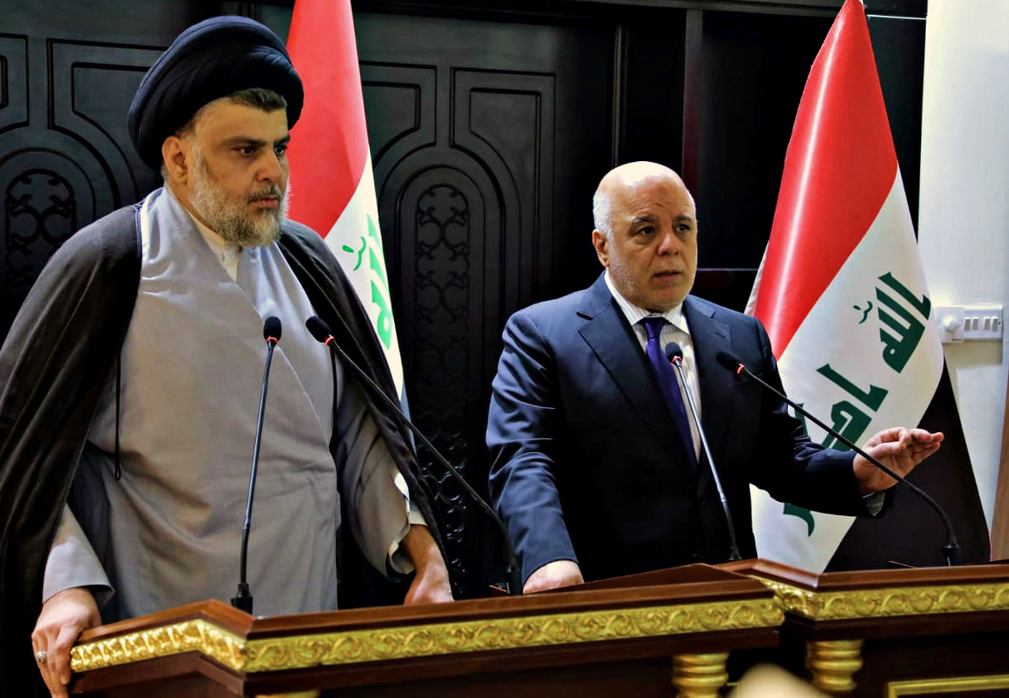 Haider al-Abadi and Muqtada al-Sadr
