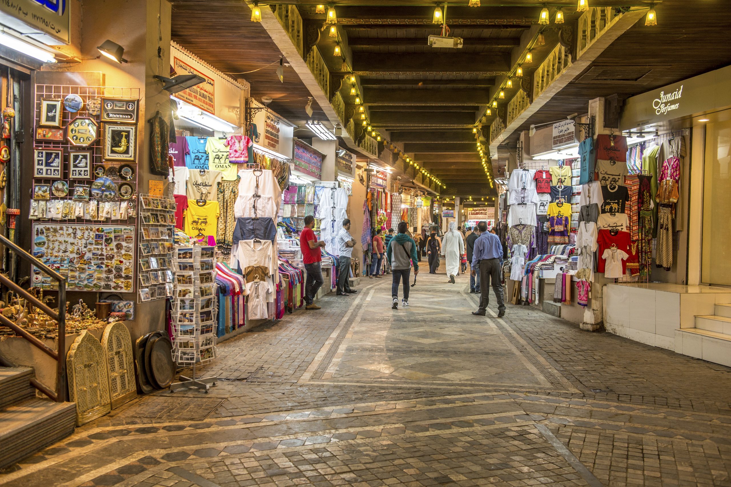 Guests shopping at the Muttrah Souq in Muscat, Oman (Edwin Remsberg/VWPics via AP Images)