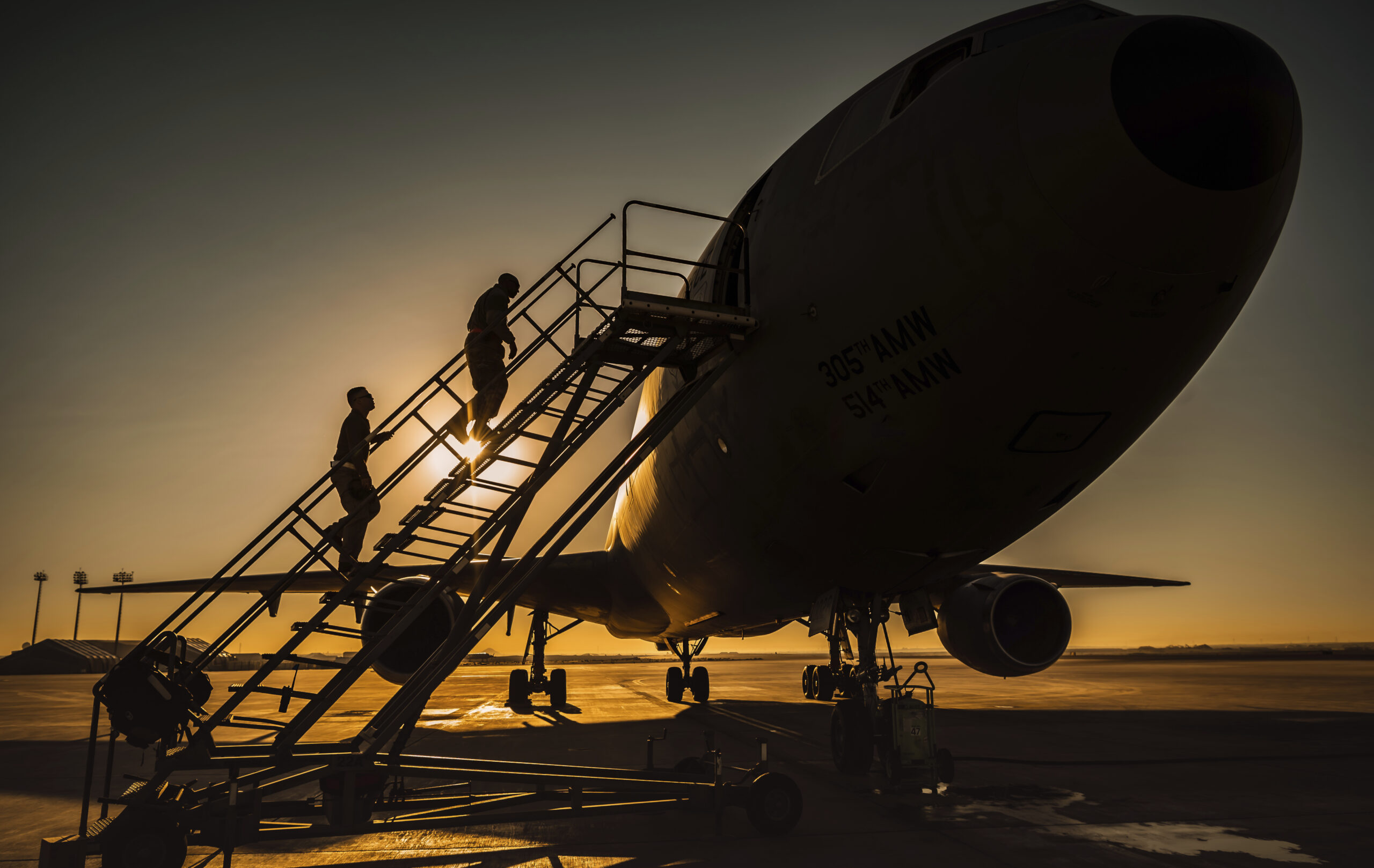 board the aircraft at Al-Dhafra Air Base, United Arab Emirates, Jan. 5, 2021. (U.S. Air Force/Staff Sgt. Trevor T. McBride via AP)