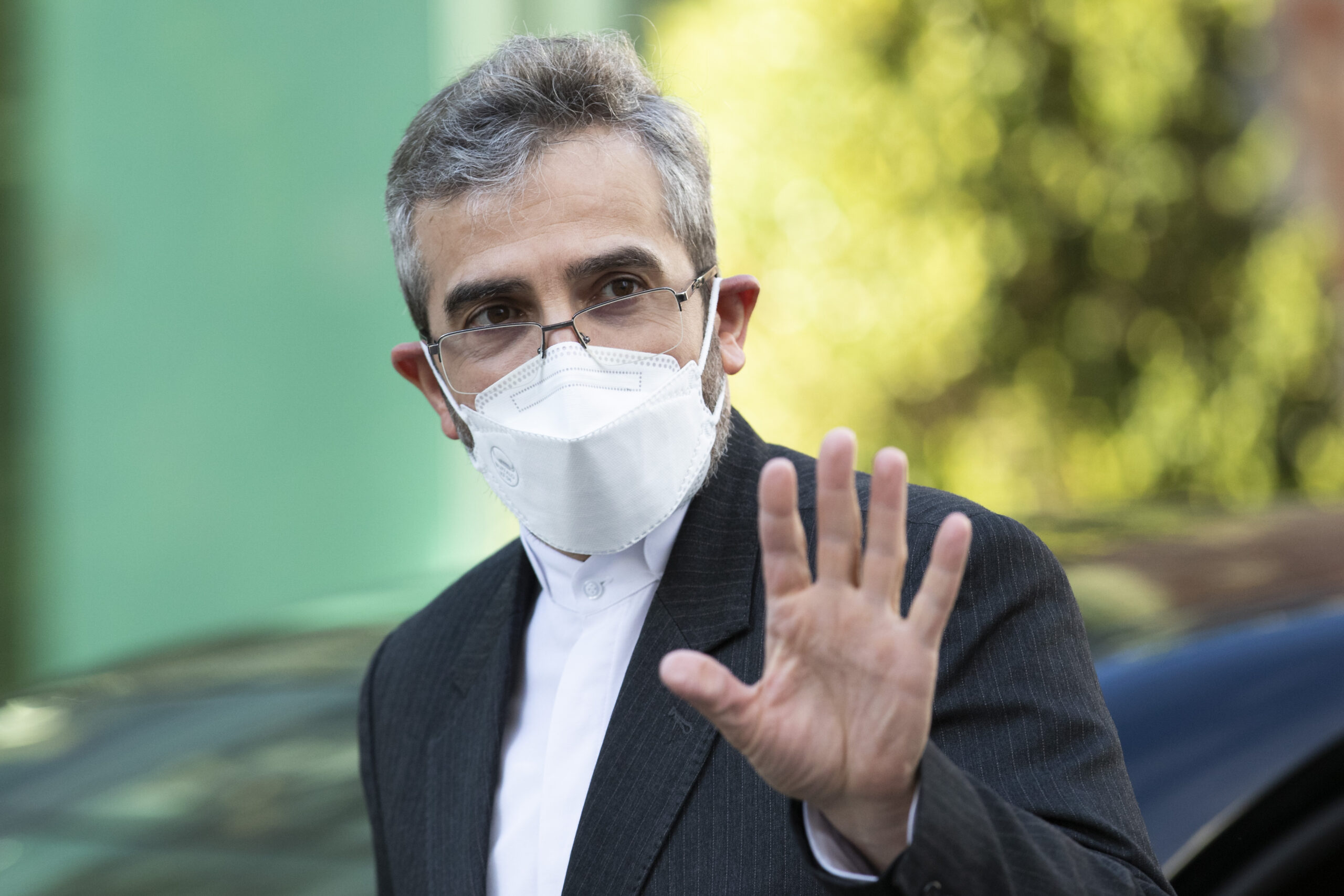 Iran's chief nuclear negotiator, Ali Bagheri Kani, arrives at the Palais Coburg, where closed-door nuclear talks take place in Vienna, Austria, Feb. 8. (AP Photo/Lisa Leutner)