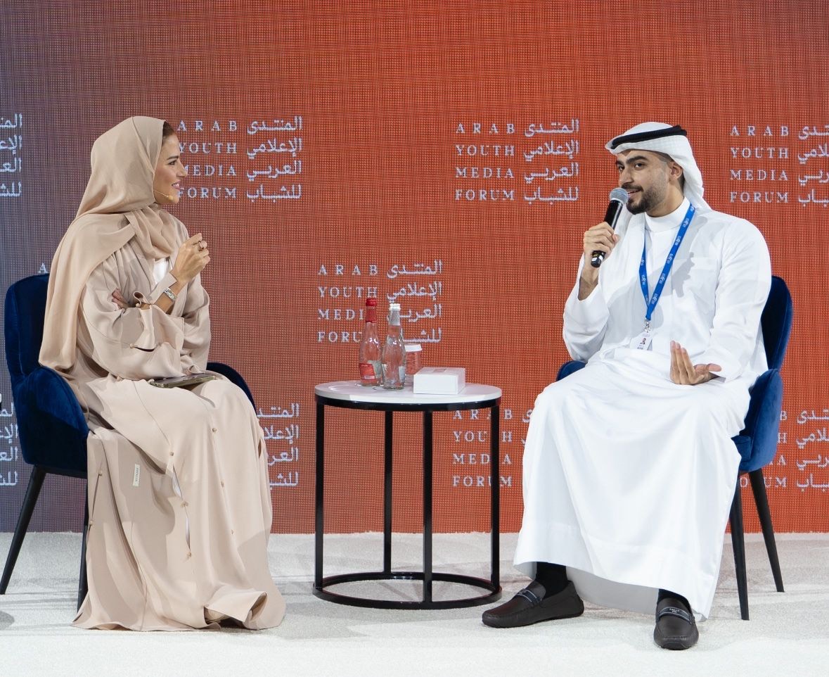 Bader Almadaifa, CEO of Khosh Fkra Media, at the Arab Youth Media Summit in Dubai.