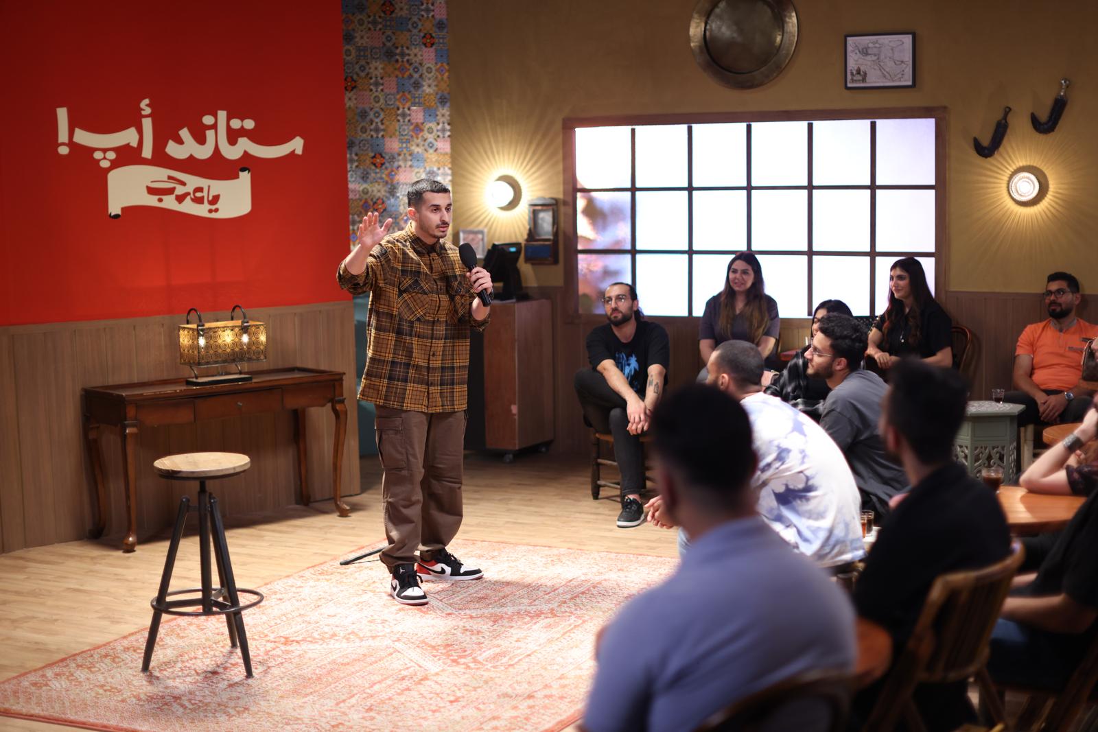 Hamad AlShriaan performing stand-up. (Credit: Hamad AlShriaan)