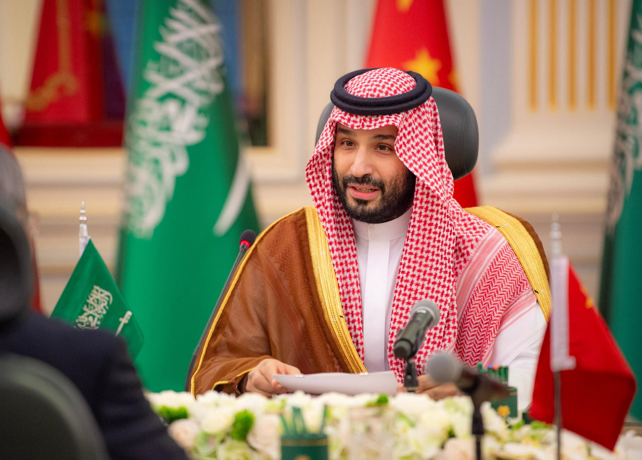 Saudi Crown Prince Mohammed bin Salman attends a meeting in Riyadh, Saudi Arabia, September 11. (Saudi Press Agency/Handout via REUTERS)