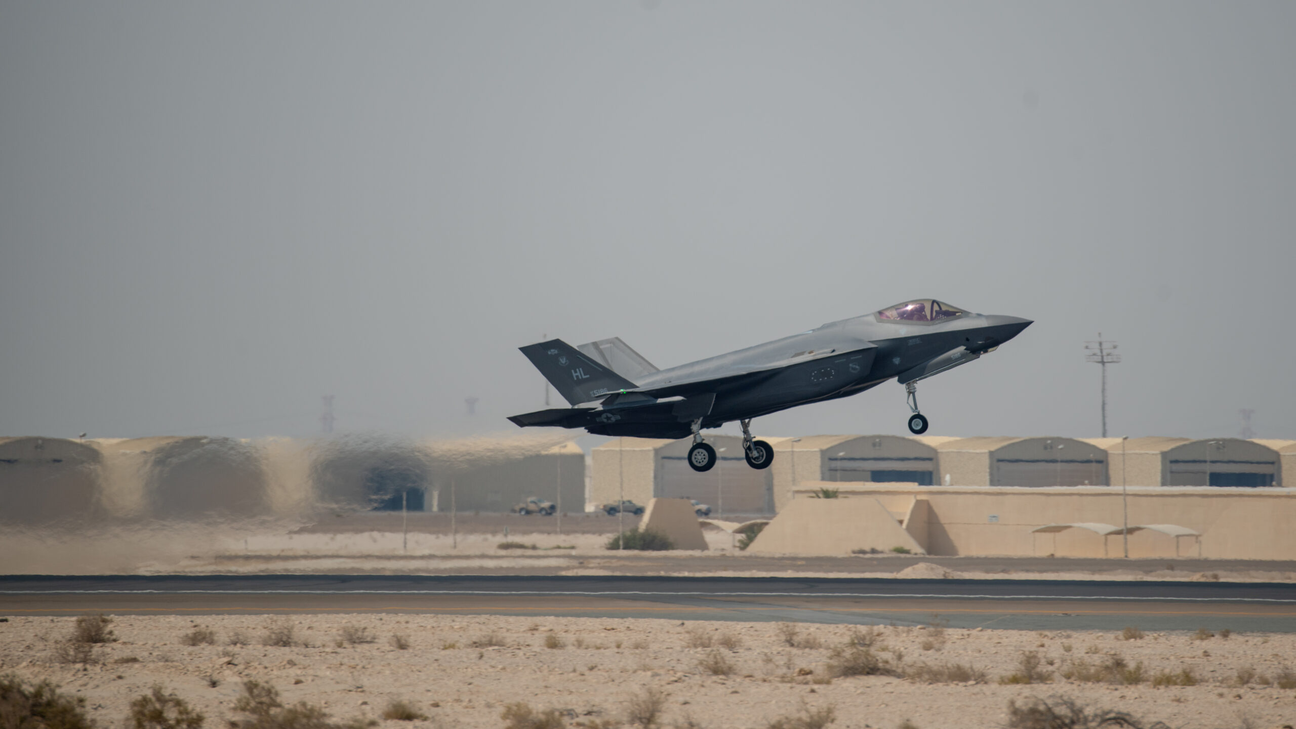 An F-35A Lightning II takes off for a mission from Al Dhafra Air Base, Abu Dhabi, United Arab Emirates, August 5, 2019. (Chris Thornbury/U.S. Air Force/Handout via REUTERS)