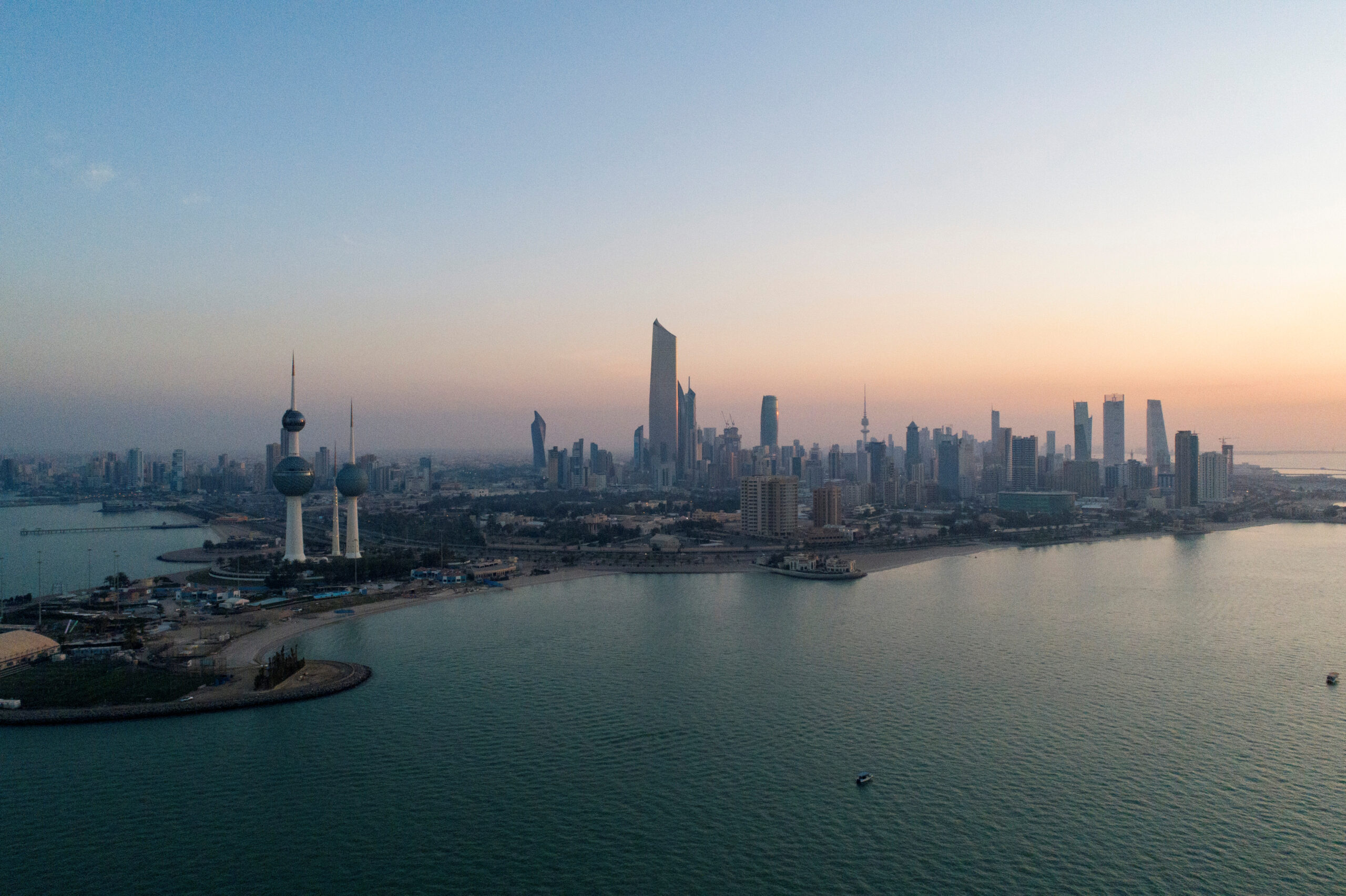 An aerial view shows Kuwait City, Kuwait, March 16, 2020. (REUTERS/Stephanie McGehee)