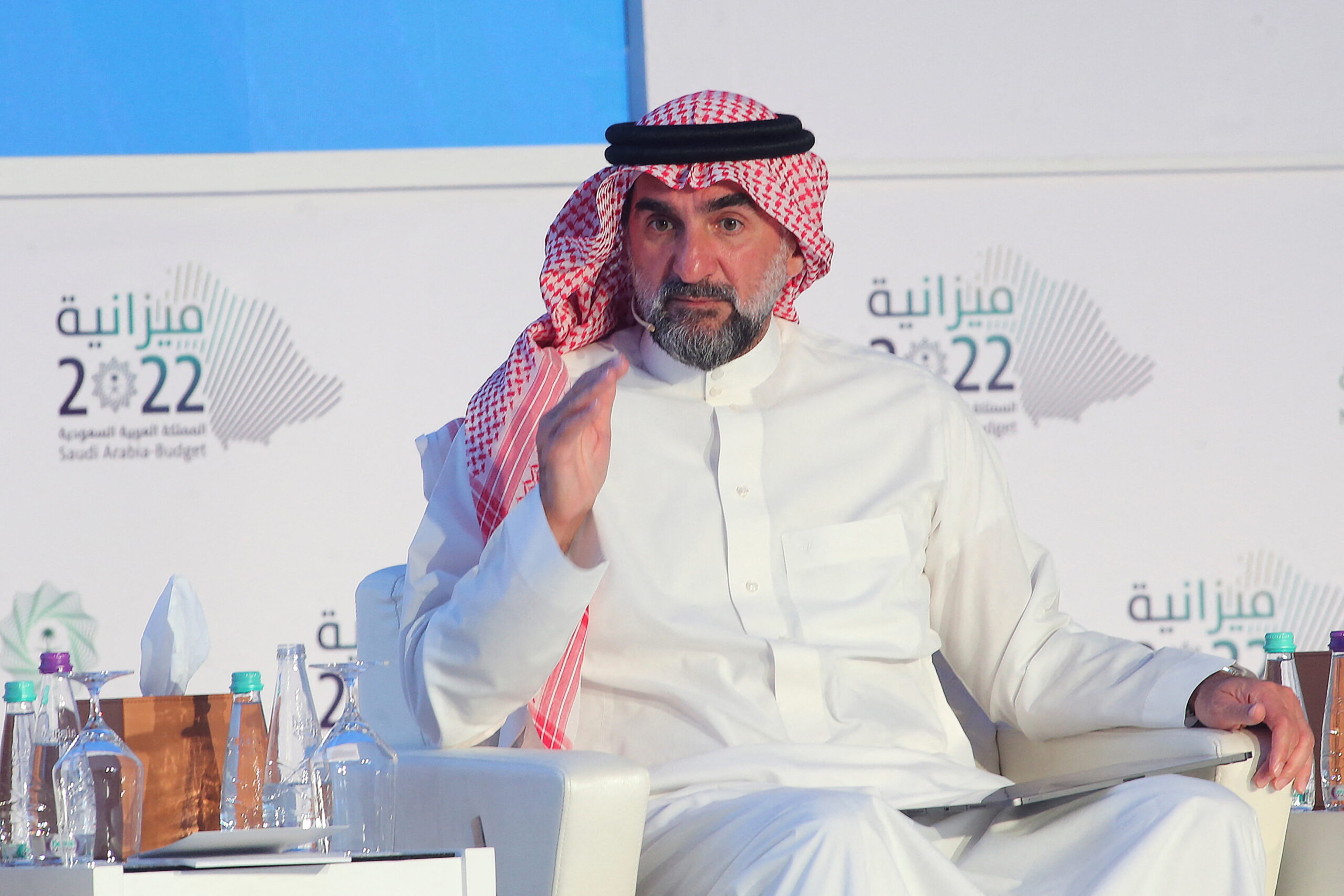 Head of the Saudi Investment Fund, Yasir al-Rumayyan, speaks during Saudi 2022 Budget Forum in Riyadh, Saudi Arabia, December 13, 2021. (REUTERS/Ahmed Yosri)