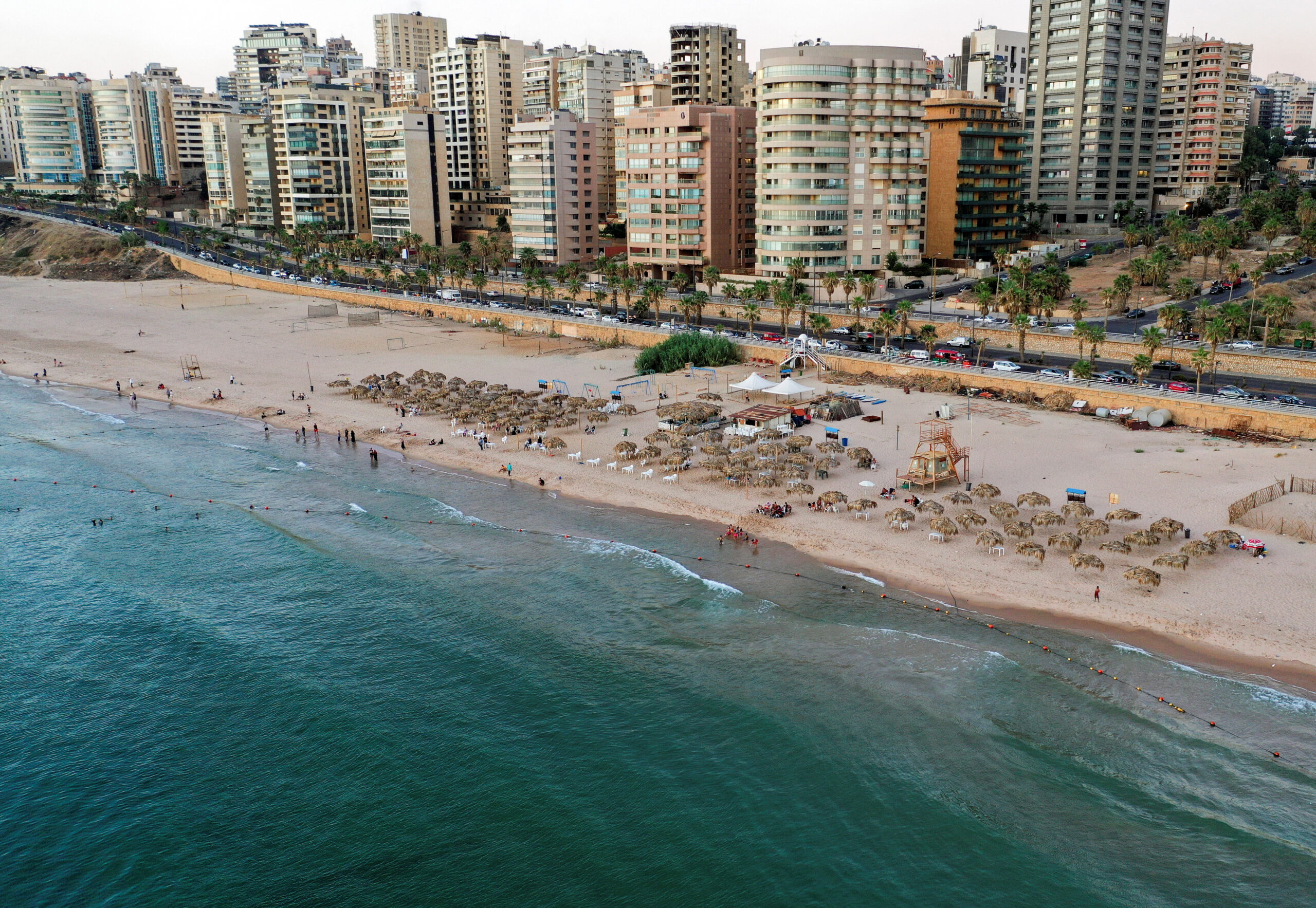 View of the beach in Beirut, Lebanon August 25. (REUTERS/Issam Abdallah)