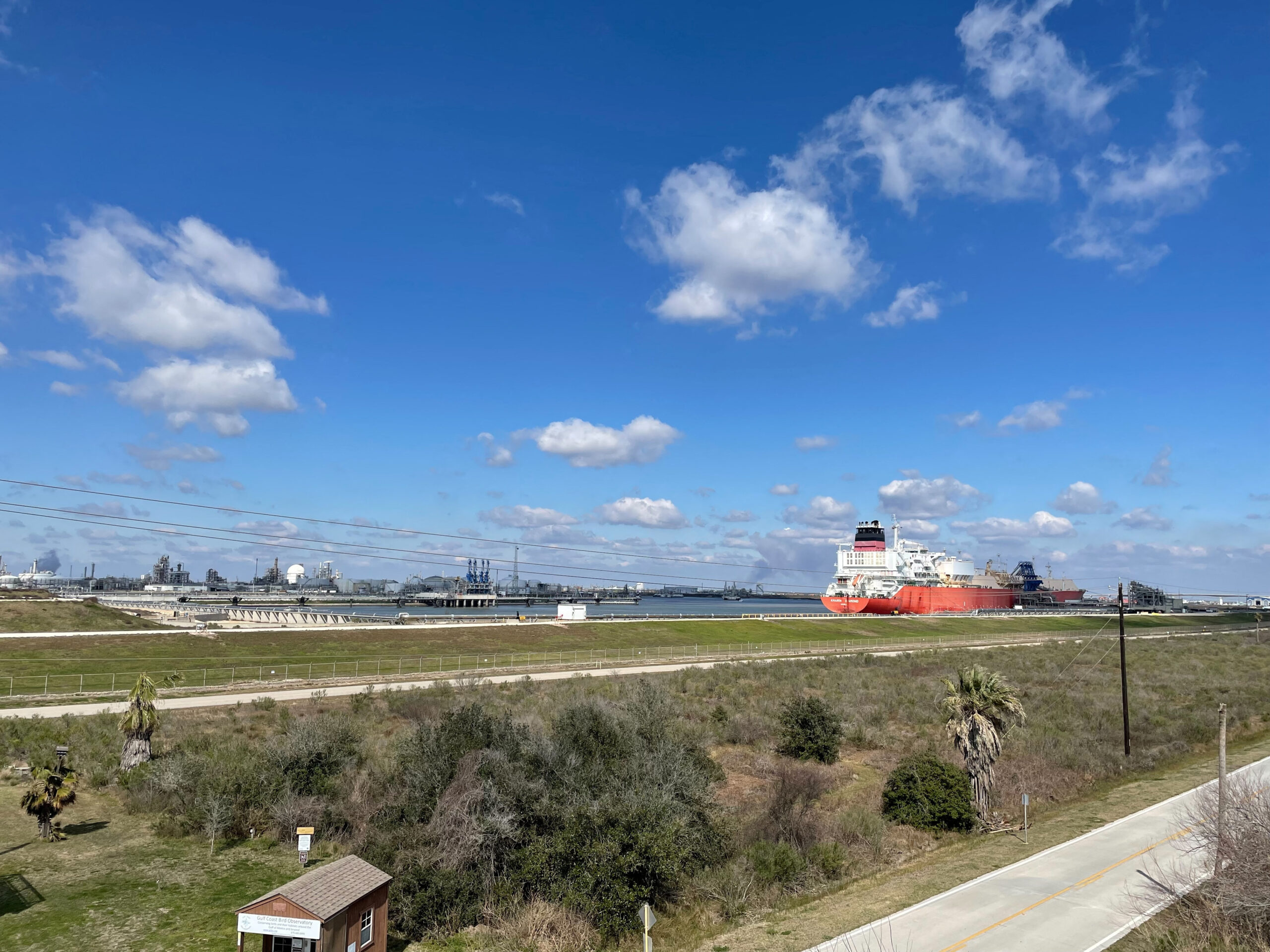 Liquefied natural gas vessel Kmarin Diamond at Freeport LNG, the second largest exporter of U.S. liquefied natural gas, near Freeport, Texas, U.S., February 11, 2023. (REUTERS/Arathy Somasekhar)