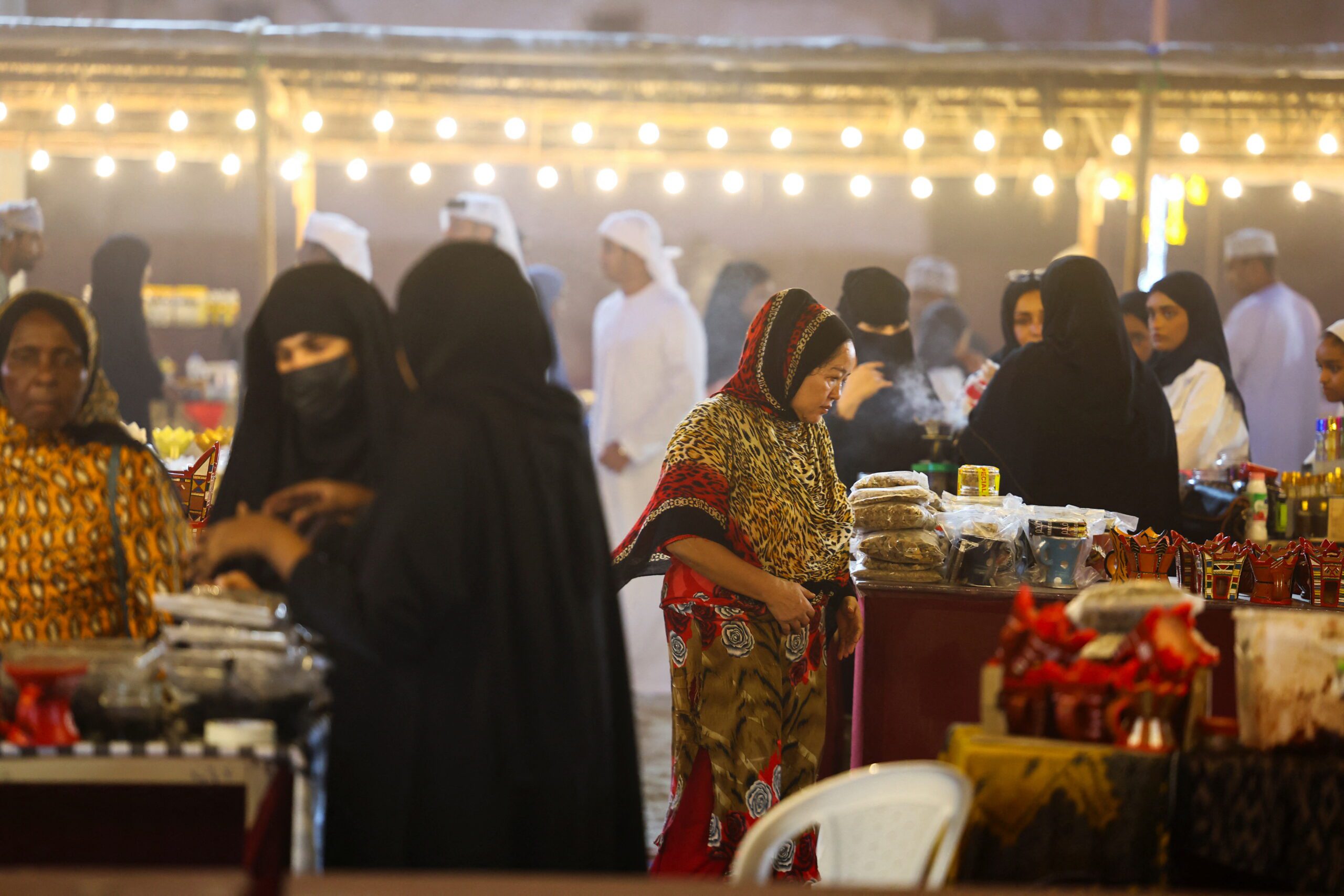 Visitors buy frankincense at Al Haffa souq, in Dhofar governorate, Oman, August 5, 2024. (REUTERS/Rula Rouhana)