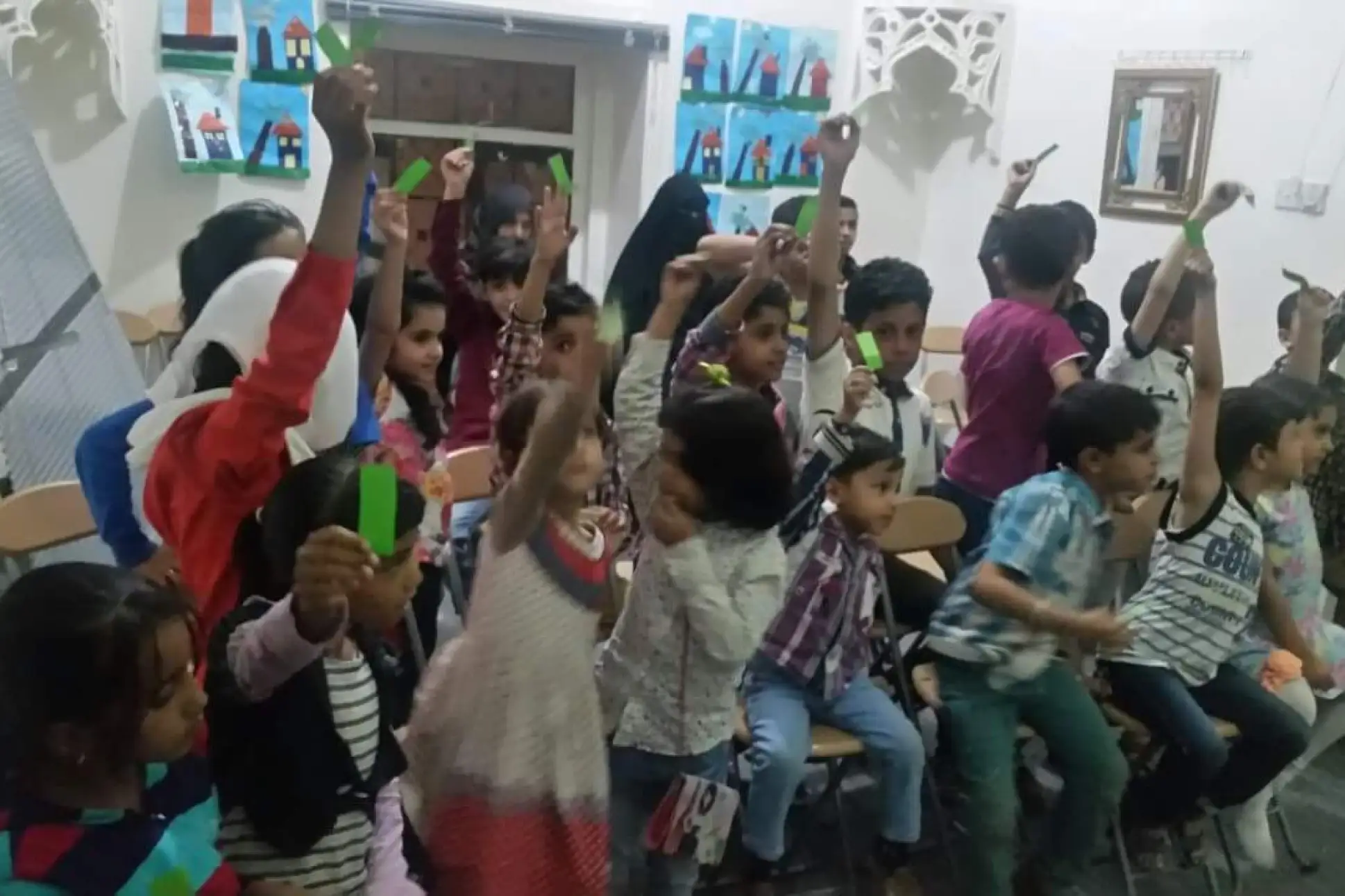 Shift Initiative's Kids Show event showing the film "Epic" at the Ebhar Foundation in Sanaa on August 8. (Nasser Alhamdi)