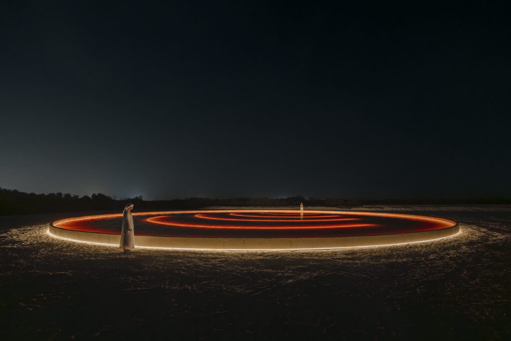 "Contingent Object," 2025 by Shaikha Al Mazrou, Manar Abu Dhabi 2025. (Image courtesy of Department of Culture and Tourism Abu Dhabi & Public Art Abu Dhabi. Photo by Lance Gerber.)