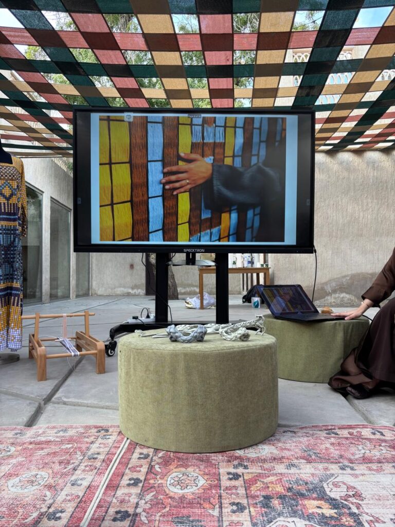 Sarah Alkhayyal, a guest speaker, presenting at a Talli Circle workshop. (Courtesy of Talli Circle)