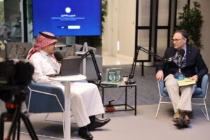 Hatem Alzahrani, left, in conversation with Sean Foley. (Courtsey of Sean Foley)